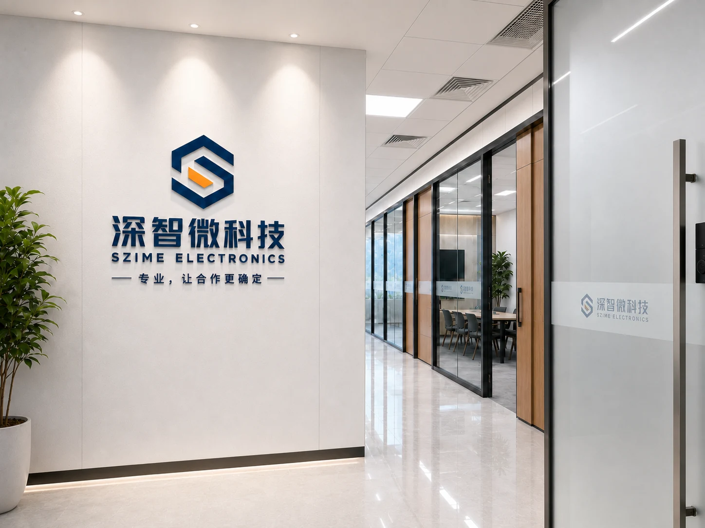 深智微科技办公前台与现代化办公环境